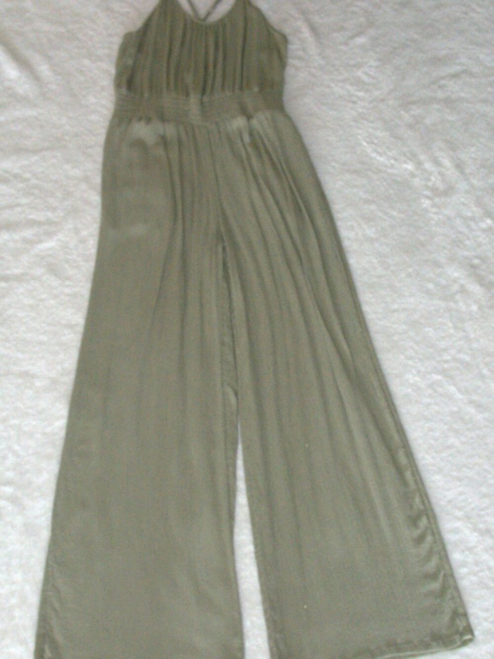 Prana Olive Green Wide-Leg Jumpsuit - Picture 5 of 9